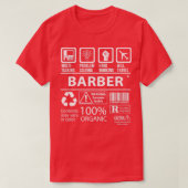 Barber MultiTasking Certified Job Gift Item Tシャツ (デザイン正面)