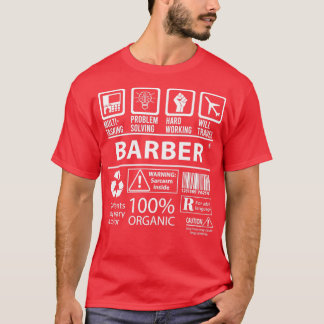 Barber MultiTasking Certified Job Gift Item Tシャツ