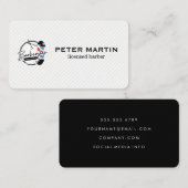 Barber Pole and Scissors | Hair Cut Logo 名刺 (正面/裏面)