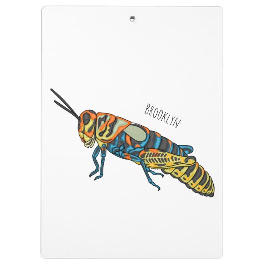 Barber pole grasshopper cartoon illustration  クリップボード (裏面)