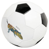 Barber pole grasshopper cartoon illustration  サッカーボール (3/4)