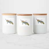 Barber pole grasshopper cartoon illustration フードラベル (ボトル)