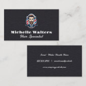 Barber Poles | Hair Cut | Leather 名刺 (正面/裏面)