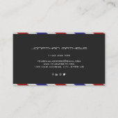 Barber Red White Blue Horizontal Personalized  名刺 (正面)
