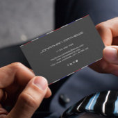 Barber Red White Blue Horizontal Personalized  名刺