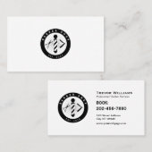 Barber round logo barbershop  名刺 (正面/裏面)
