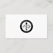 Barber round logo barbershop 名刺 (正面)