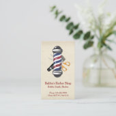 Barber Shop Business Card 名刺 (スタンド正面)
