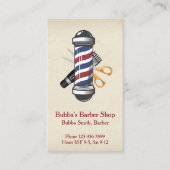 Barber Shop Business Card 名刺 (正面)