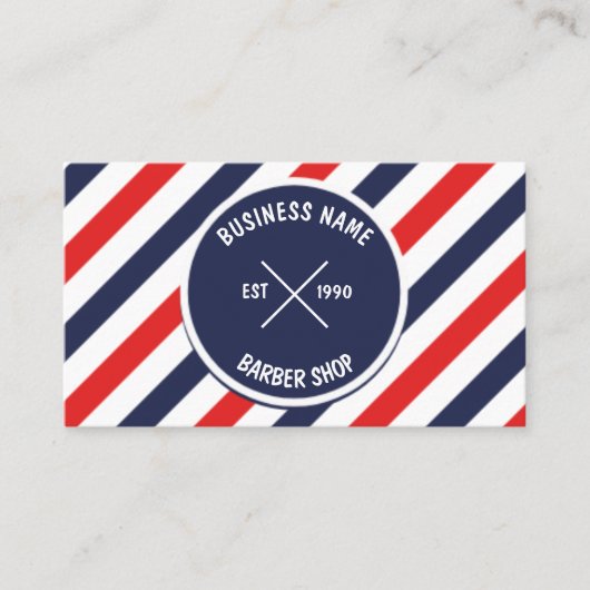Barber Shop Business Card 名刺 (正面)