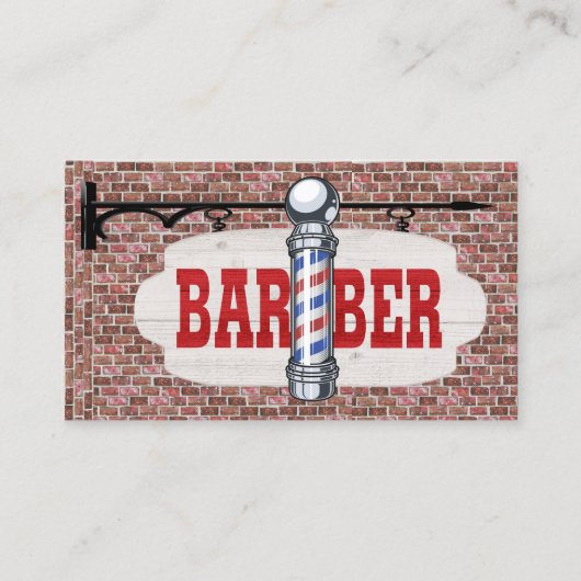 Barber Shop Business Card 名刺 (正面)