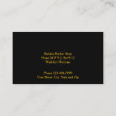 Barber Shop Business Card 名刺 (裏面)
