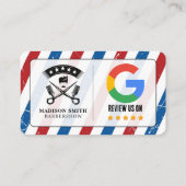 Barber Shop Hair Stylist Googleレビュー 名刺 (裏面)