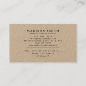 Barber Shop Hair Stylist Professional Barbershop 名刺 (裏面)