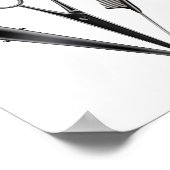 Barber Shop Hairdresser Modern ポスター (角)