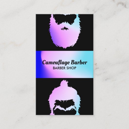 Barber Shop hipster hologram 名刺 (正面)