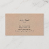 Barber Shop Old School Barber Razor CUSTOM 名刺 (裏面)