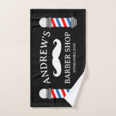 Barber shop pole hand towel for men's hair salon ハンドタオル (ハンドタオル)