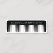 Barber Shop Professional Hair stylist comb modern スキニー名刺 (正面)
