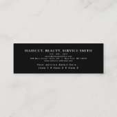 Barber Shop Professional Hair stylist comb modern  スキニー名刺 (裏面)