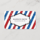 Barber Shop Professional Stripes 名刺 (正面)