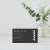 Barber Shop QR Code Professional 名刺 (スタンド正面)