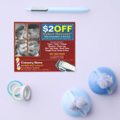 Barber Shop & Salon Customizable Coupon Template チラシ (シングル)