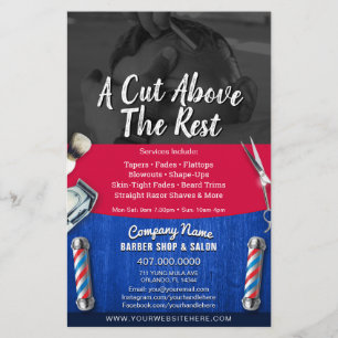 Barber Shop & Salon Customizable Coupon Template チラシ