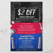 Barber Shop & Salon Customizable Coupon Template チラシ (裏面)