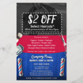 Barber Shop & Salon Customizable Coupon Template F チラシ (裏面)