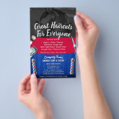 Barber Shop & Salon Customizable Coupon Template F チラシ (ハンドル)