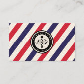 Barber shop stripes barbershop logo 名刺 (正面)