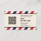 Barber shop stripes barbershop logo 名刺 (裏面)