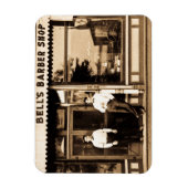 Barber Shop Vintage Retro Americana マグネット (縦)