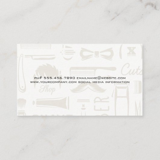 Barber Tools | Hair Care 名刺 (裏面)