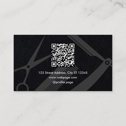 Barber tools modern barbershop  名刺 (裏面)