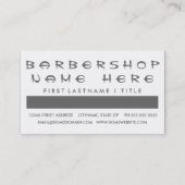 BARBERSHOPお客様のモダン評価(正方形) ロイヤリティカード (裏面)
