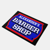 Barbershopの看板をパーソナライズ ドアマット (アングル)
