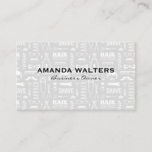 Barbershopの背景 名刺 (正面)