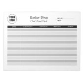 Barbershopクライアント記録メモ帳 ノートパッド (正面)