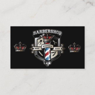Barbershopクラシックロゴのパーソナライズ 名刺