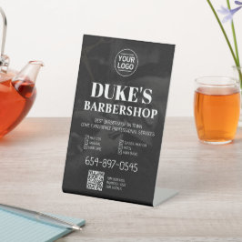 Barbershopサービスカスタムのペデスタルサイン 台座サイン