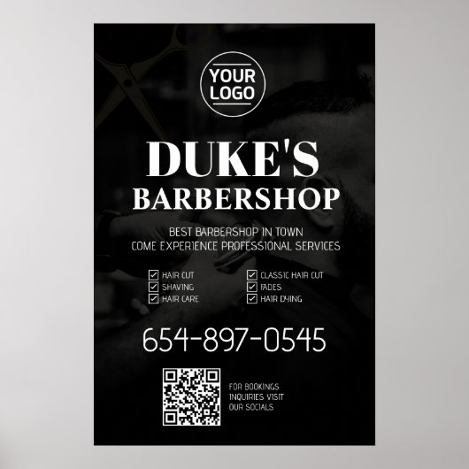 Barbershopサービスカスタムポスター ポスター (正面)