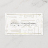 Barbershopツールの背景 名刺 (裏面)