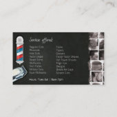 Barbershopビジネスカード – 理容師ポール、バリカン 名刺 (裏面)