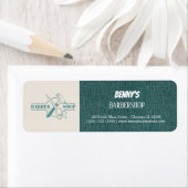 Barbershopブルージーンズのテクスチャ ラベル (インサイチュ)