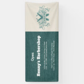 Barbershopブルージーンズのテクスチャ 横断幕 (縦)