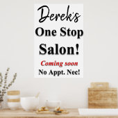 Barbershopポスターストップワンサロン来ズ ポスター (キッチン)