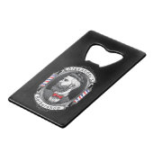 Barbershopロゴエレガントのパーソナライズ クレジットカード栓抜き (裏面アングル)