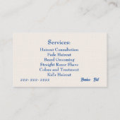 Barbershop名刺 名刺 (裏面)